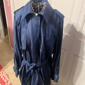 Vince Camuto Soft Denim Trench Coat NWT